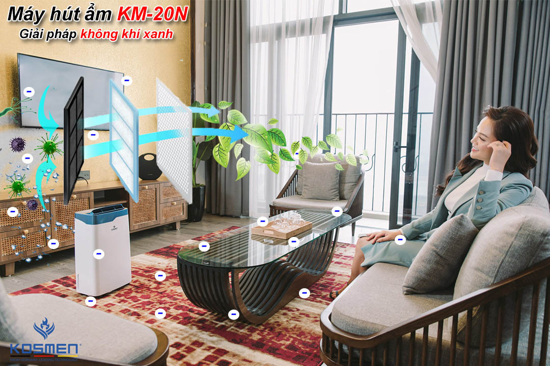MÁY HÚT ẨM KOSMEN KM-20N Thích hợp cho không gian 40 – 80 m2 MÁY HÚT ẨM KOSMEN KM-20N Thích hợp cho không gian 40 – 80 m2 - hình 9