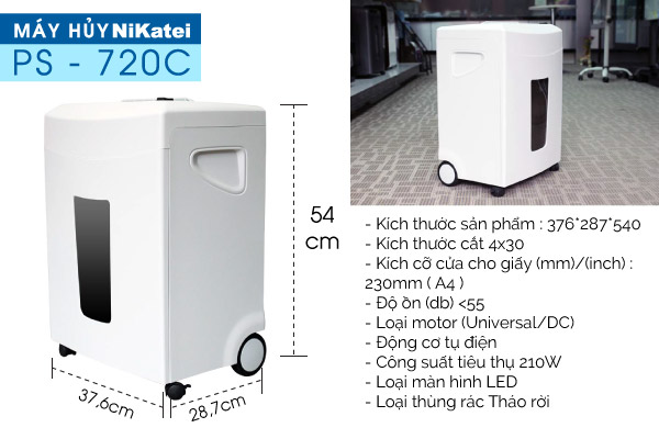 Máy hủy tài liệu Nikatei PS-720C