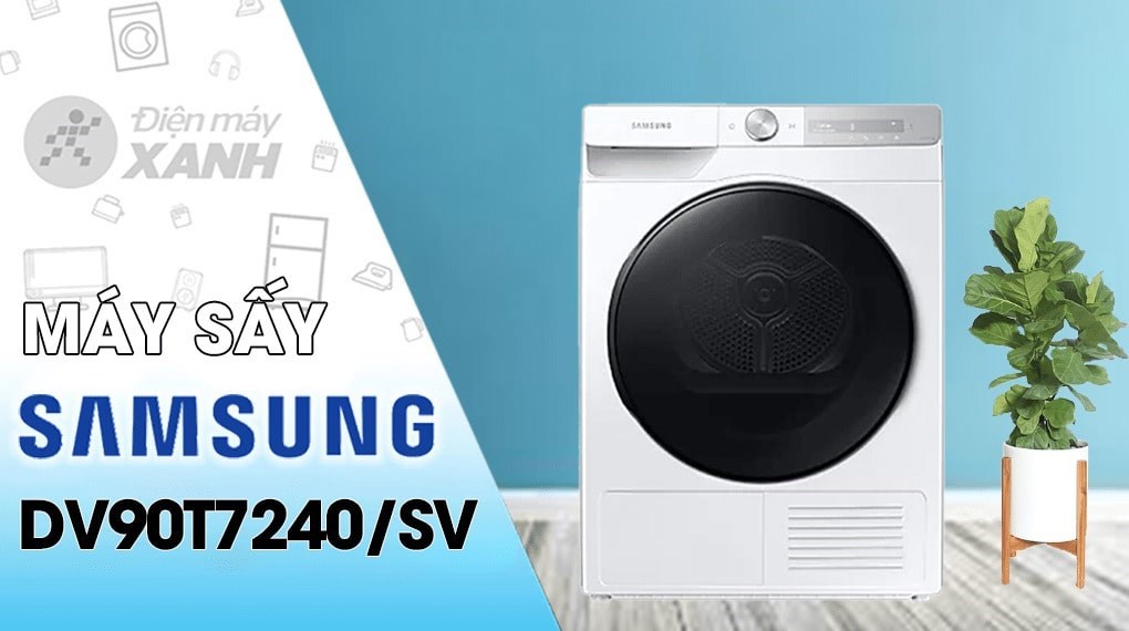 Máy sấy bơm nhiệt Samsung Inverter 9 Kg DV90T7240BH/SV Máy sấy bơm nhiệt Samsung Inverter 9 Kg DV90T7240BH/SV - hình 1