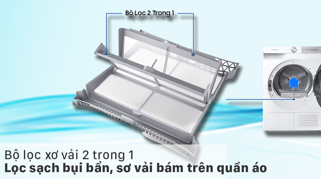 Máy sấy bơm nhiệt Samsung Inverter 9 Kg DV90T7240BH/SV Máy sấy bơm nhiệt Samsung Inverter 9 Kg DV90T7240BH/SV - hình 3