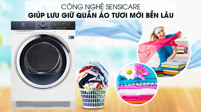 Máy sấy Heat Pump Electrolux 9Kg EDH903BEWA Mới 2020