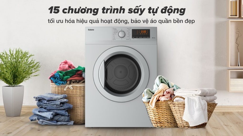 Máy sấy thông hơi Galanz 8 Kg DV-80T5C(S)