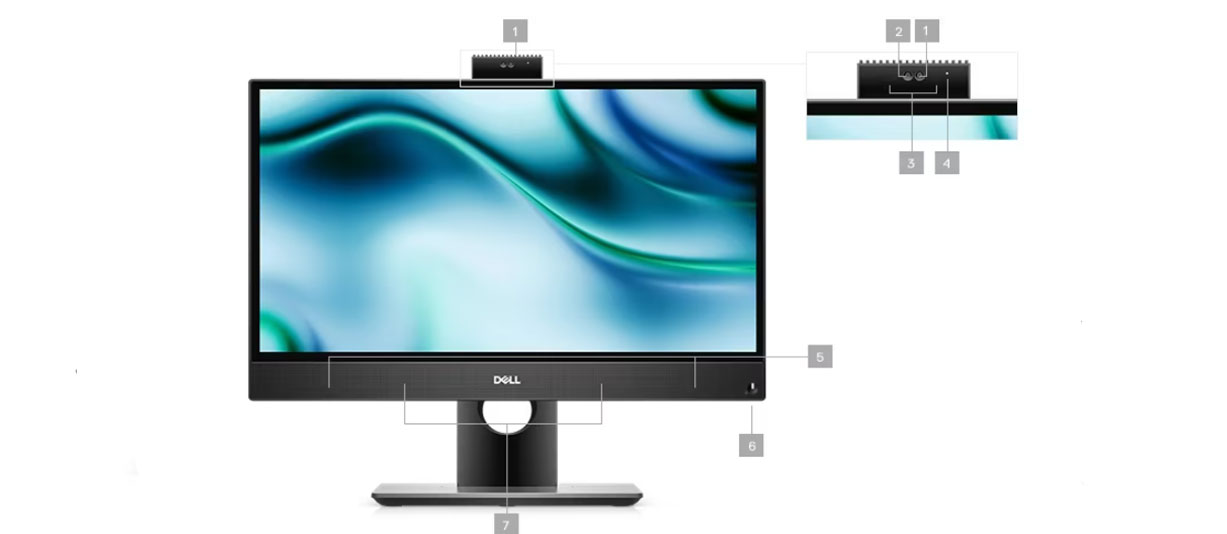 Máy tính All in one Dell OptiPlex 3280 42AIO328003 - hình 2