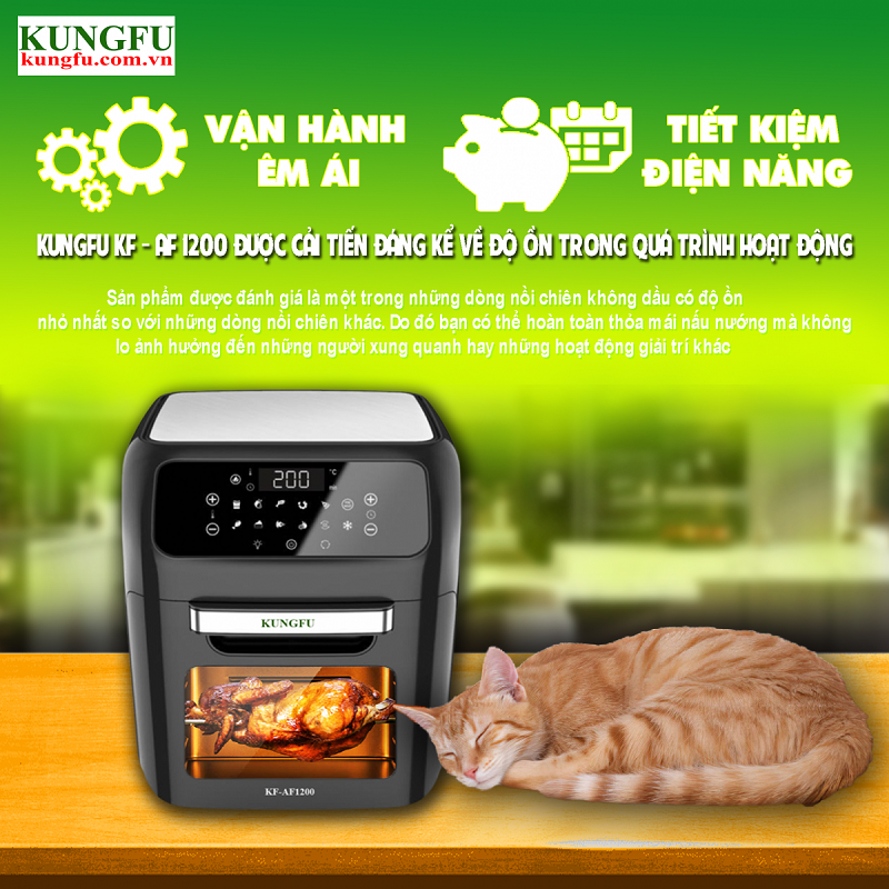 Nồi chiên không dầu 12 Lít Kungfu KF-AF 1200 - hình 3