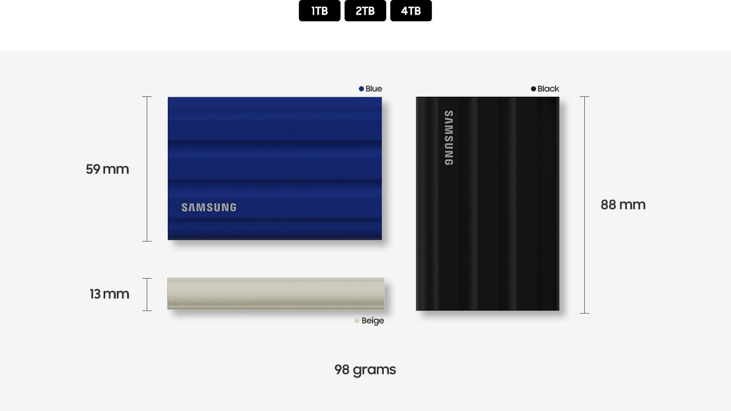 Ổ cứng di động SSD Samsung Portable T7 Shield Portable 4TB 2.5" - hình 4