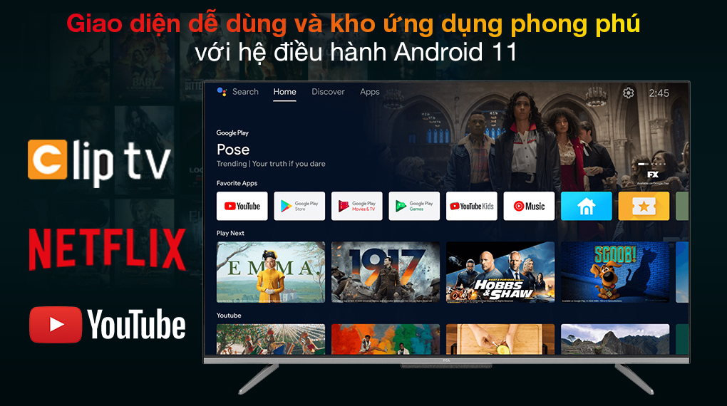 Smart Tivi TCL 4K 65P725 65 inch UHD Mới 2025 Smart Tivi TCL 4K 65P725 65 inch UHD Mới 2025 - hình 5