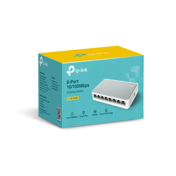 Switch 8 Cổng 10/100Mbps (Vỏ Nhựa) TP-Link TL-SF1008D - hình 3