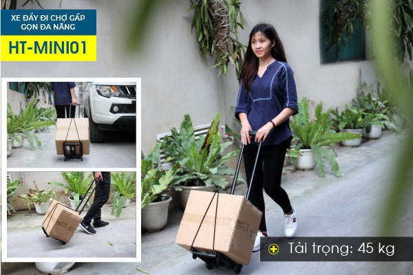 Xe đẩy đi chợ gấp gọn đa năng ADVINDEQ HT-MINI01 - hình 2