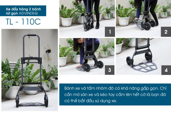 Xe đẩy hàng 2 bánh rút gọn ADVINDEQ TL-110C - hình 10