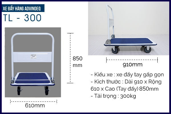 Xe đẩy hàng Advindeq TL-300