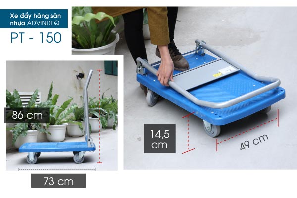 Xe đẩy hàng sàn nhựa ADVINDEQ PT-150 - hình 2