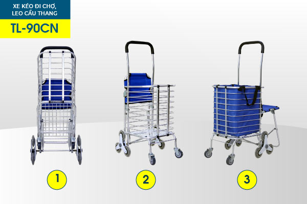 Xe kéo đi chợ, leo cầu thang ADVINDEQ TL-90CN - hình 9