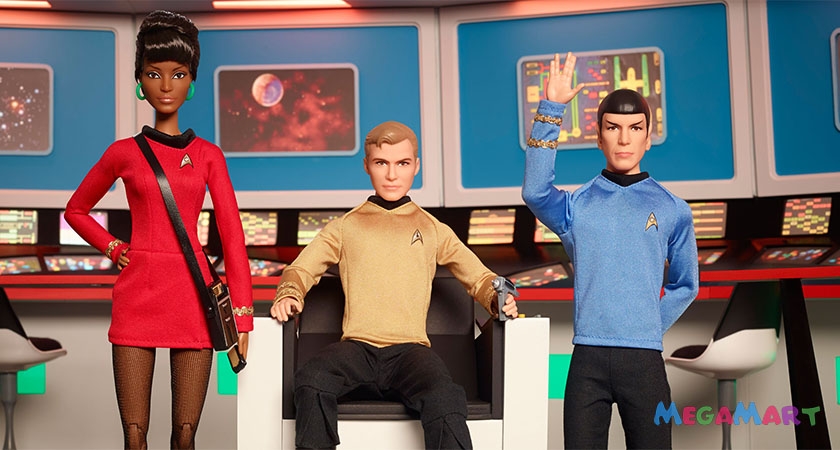 Mattel cho ra mắt dòng Barbie mới Kirk, Spock và Uhura