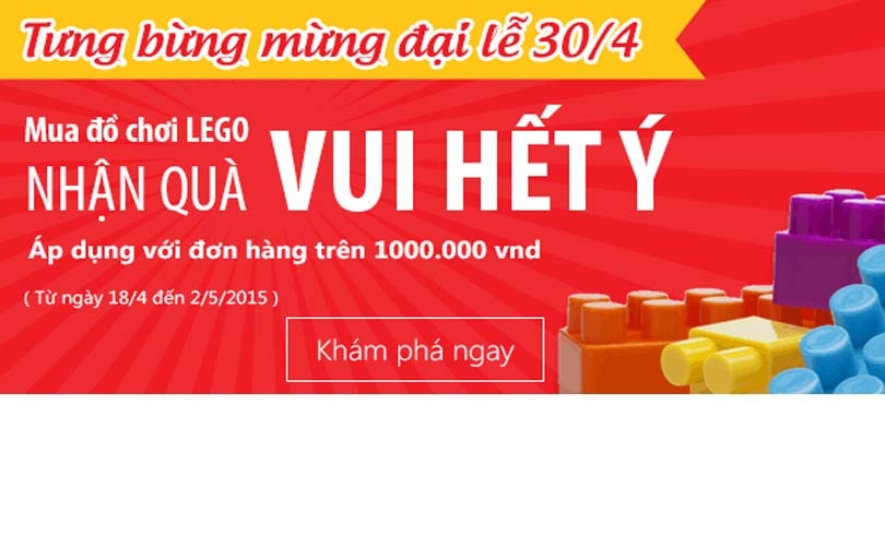 Tưng bừng mừng đại lễ 30 – 4 – bão quà tặng