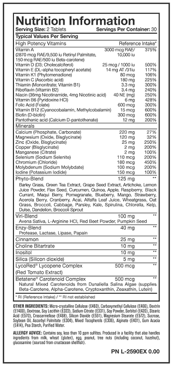 MUTANT Multi Vitamin, 60 Tablets