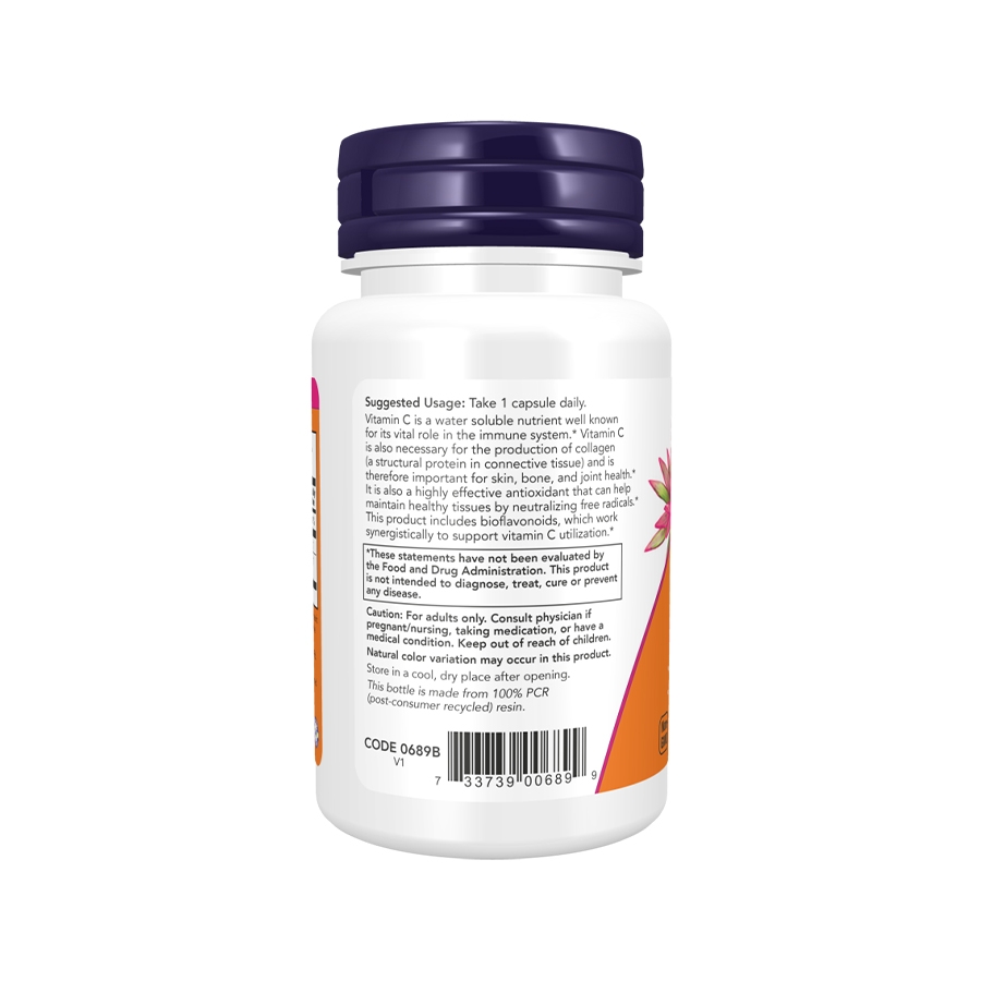 Now Vitamin C-1000 mg with 100 mg of Bioflavonoids, 100 Capsules