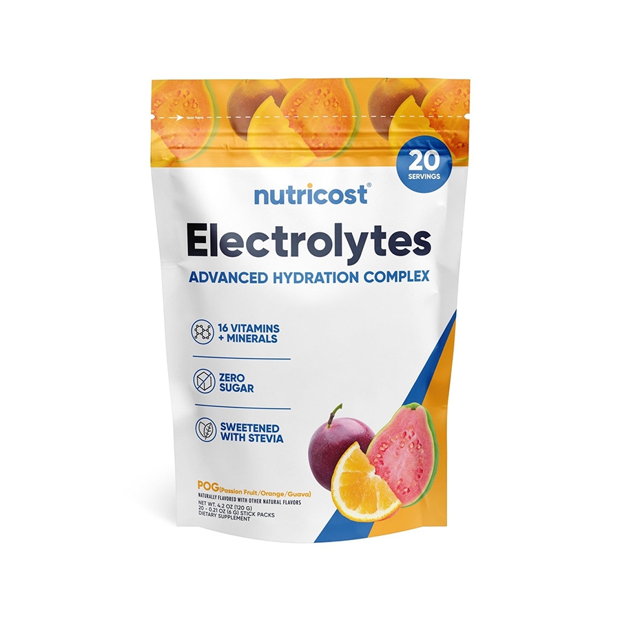 Gói bột điện giải Nutricost Electrolytes Advanced Hydration Complex, 20 Servings