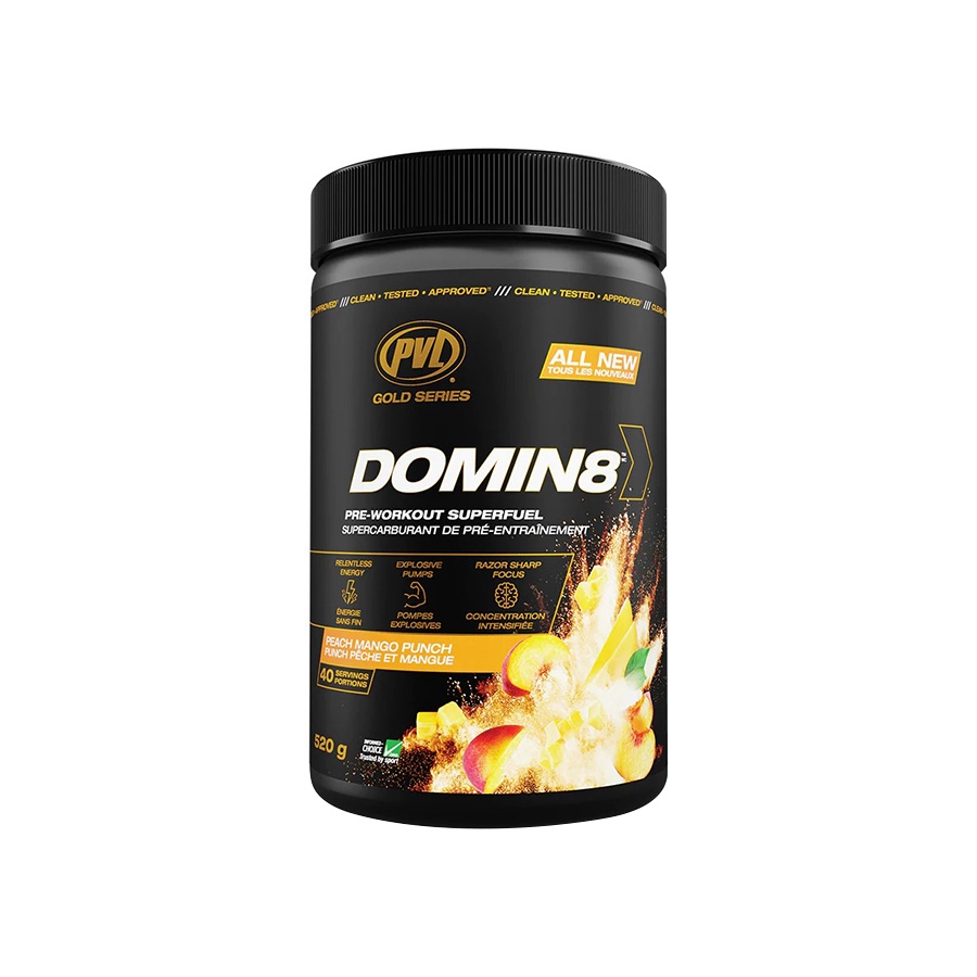 PVL Domin8 Pre-workout Superfuel, 520 Gams (40 Servings)