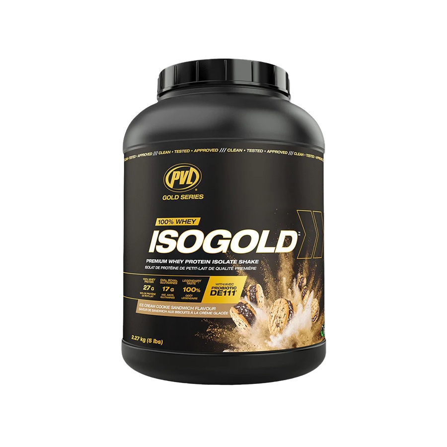 PVL ISO Gold - Premium Whey Protein With Probiotic, 5 Lbs (2.27kg)