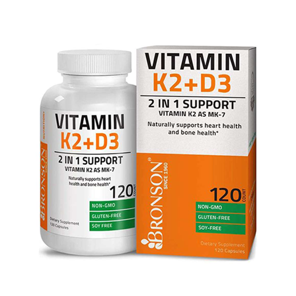 Bronson Vitamin K2 + D3, Vitamin K2 as MK-7