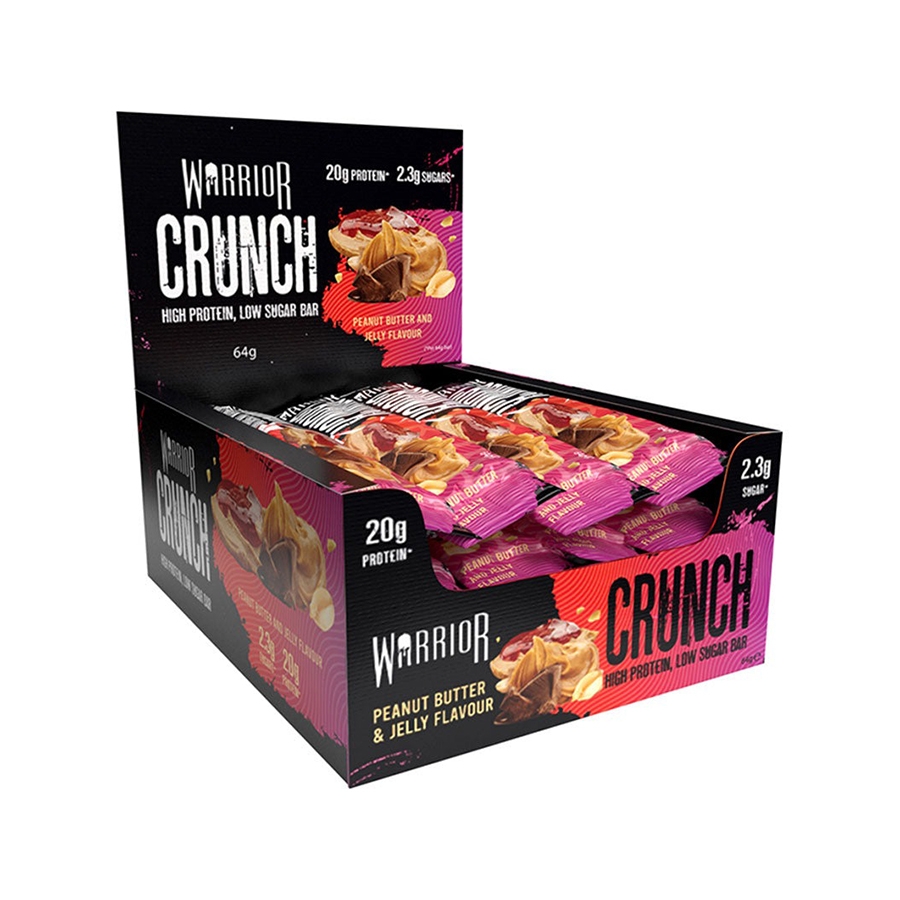 Protein Bar Warrior Crunch High Protein, Low Sugar Bar (12x64 grams)