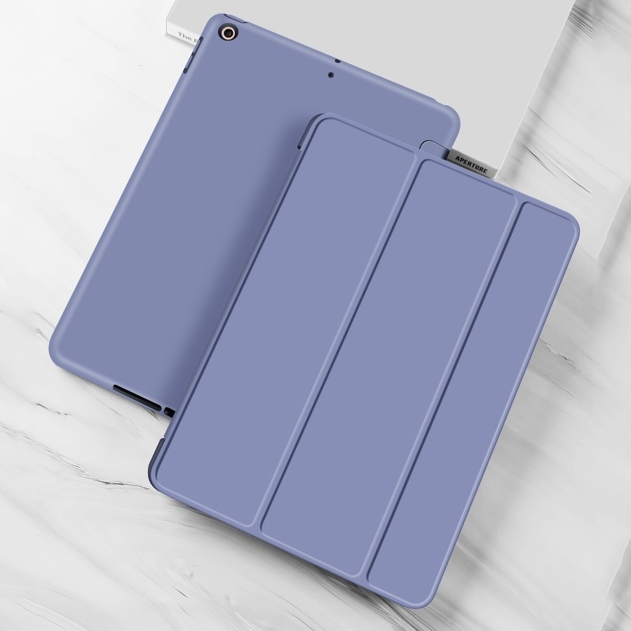 Bao da iPad Silicon Pastel - Không Khay Bút: Tím (S47)