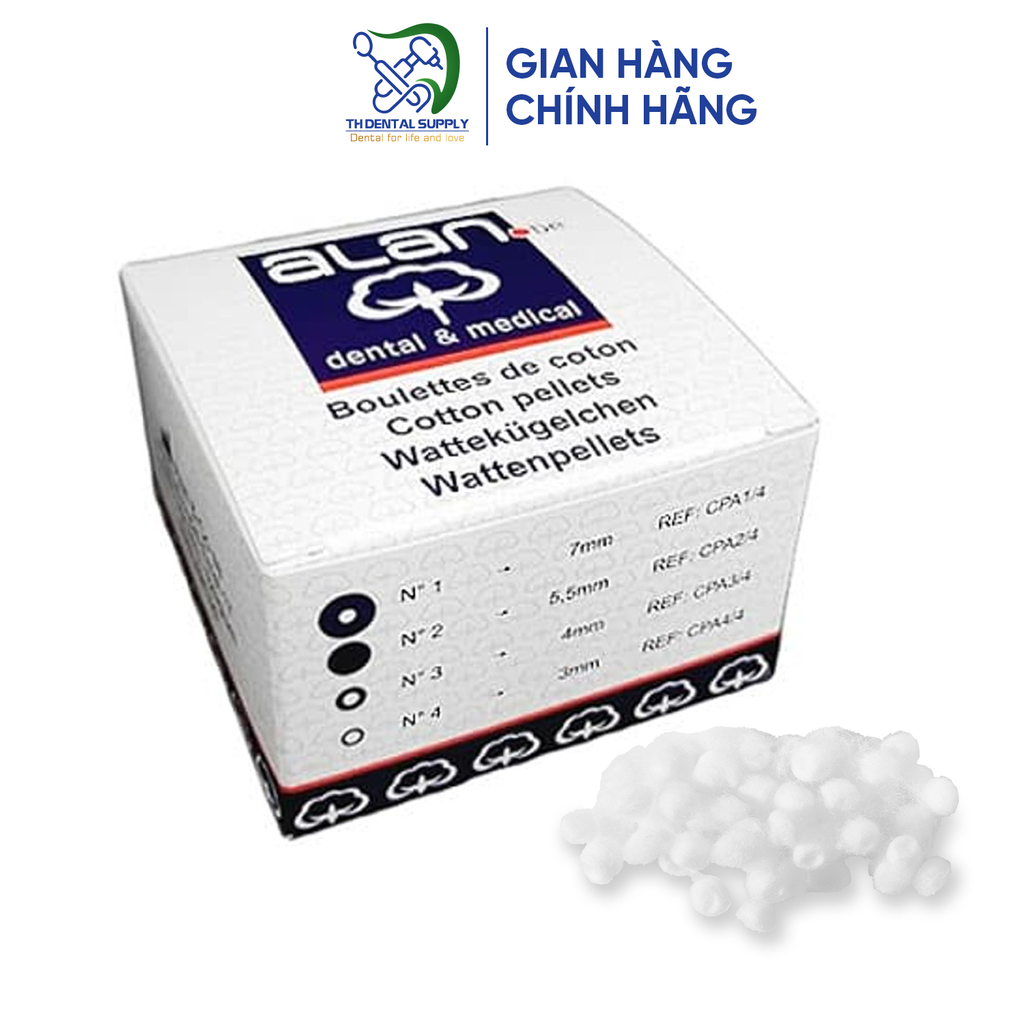 Bông Cotton Pellets 4x3g 100% Cotton. N01/N02. Made in Belgium/Bỉ