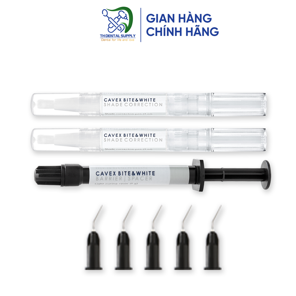 Tẩy trắng răng tại ghế Cavex Bite&White Shade Correction Starter Pack (KIT cho 2 bệnh nhân)