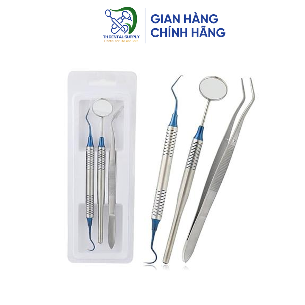 Bộ dụng cụ thăm khám nha khoa 3 chi tiết cao cấp Hollow Handle