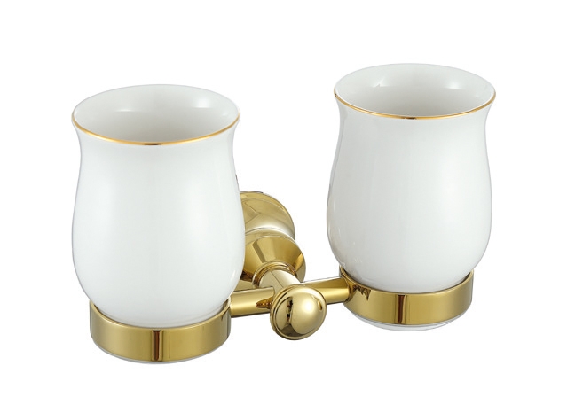 Kệ cốc đôi mạ vàng - 88011 CLEANMAX