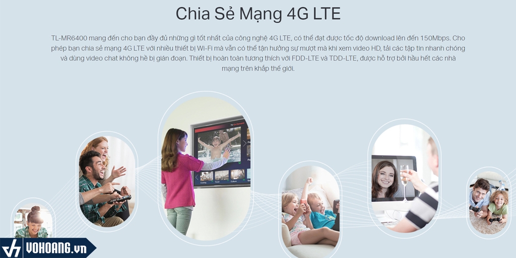 Mua TL-Mr6400 chính hãng giúp bạn dễ dàng chia sẻ mạng 4G mọi lúc mọi nơi một cách nhanh chóng