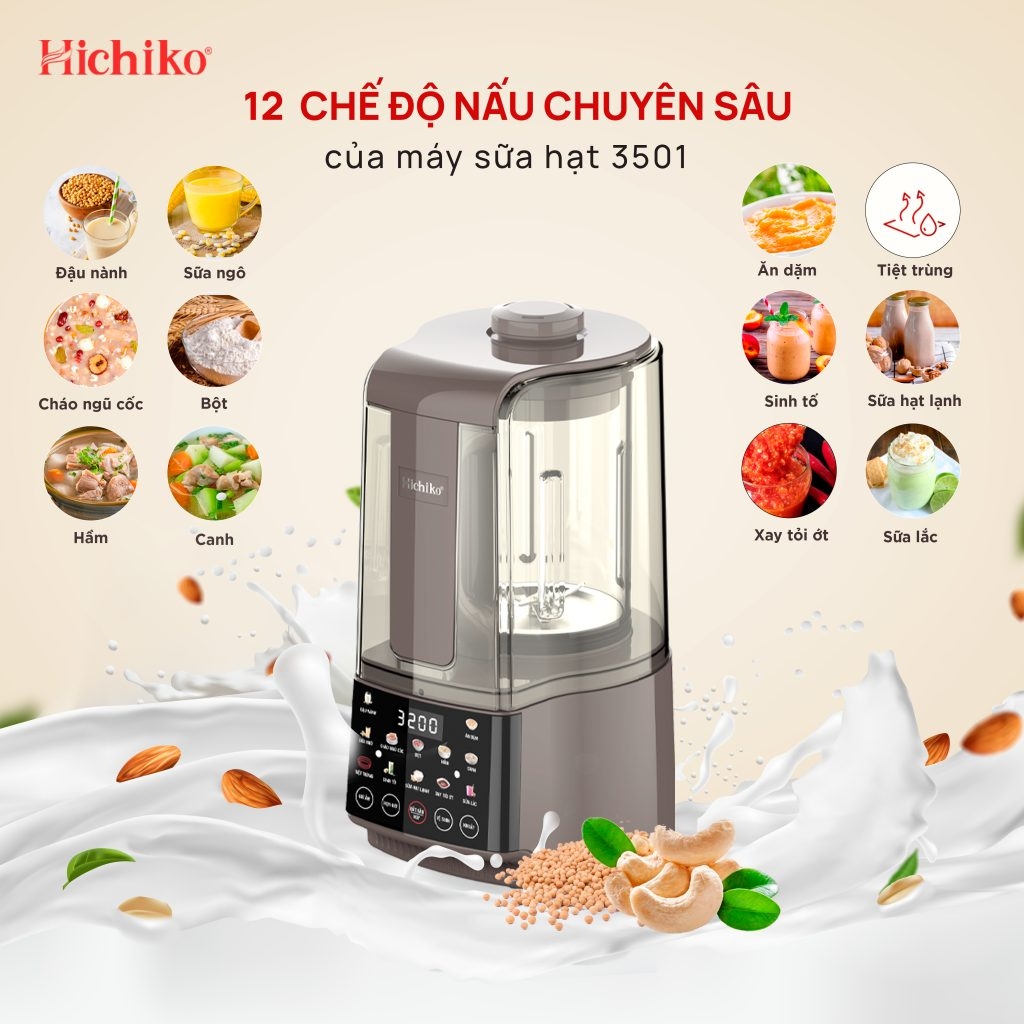 Máy làm sữa hạt 1600ml Hichiko HC-3501