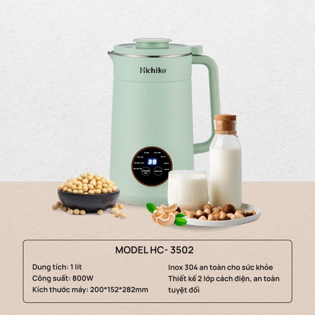 Máy làm sữa hạt 1000ml Hichiko HC - 3502