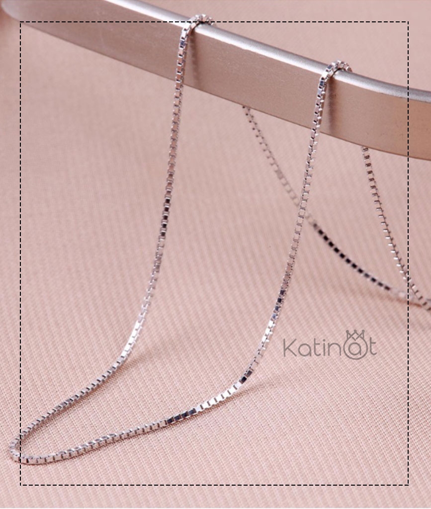 Dây chuyền bạc giọt sương tinh thể đá