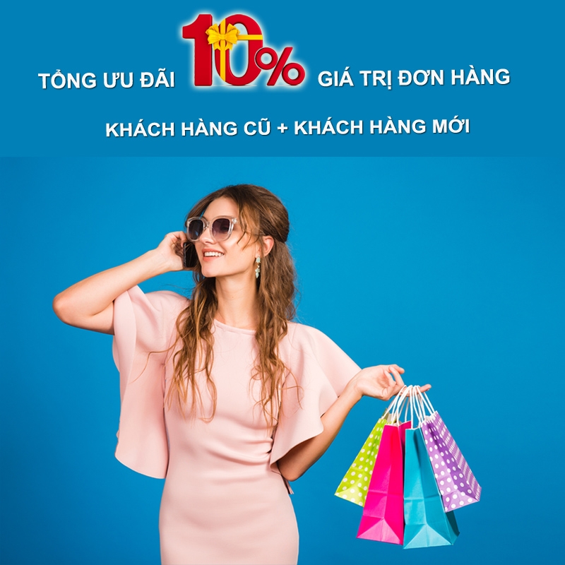 Tặng tổng 10% giá trị đơn hàng cho khách hàng thân thiết