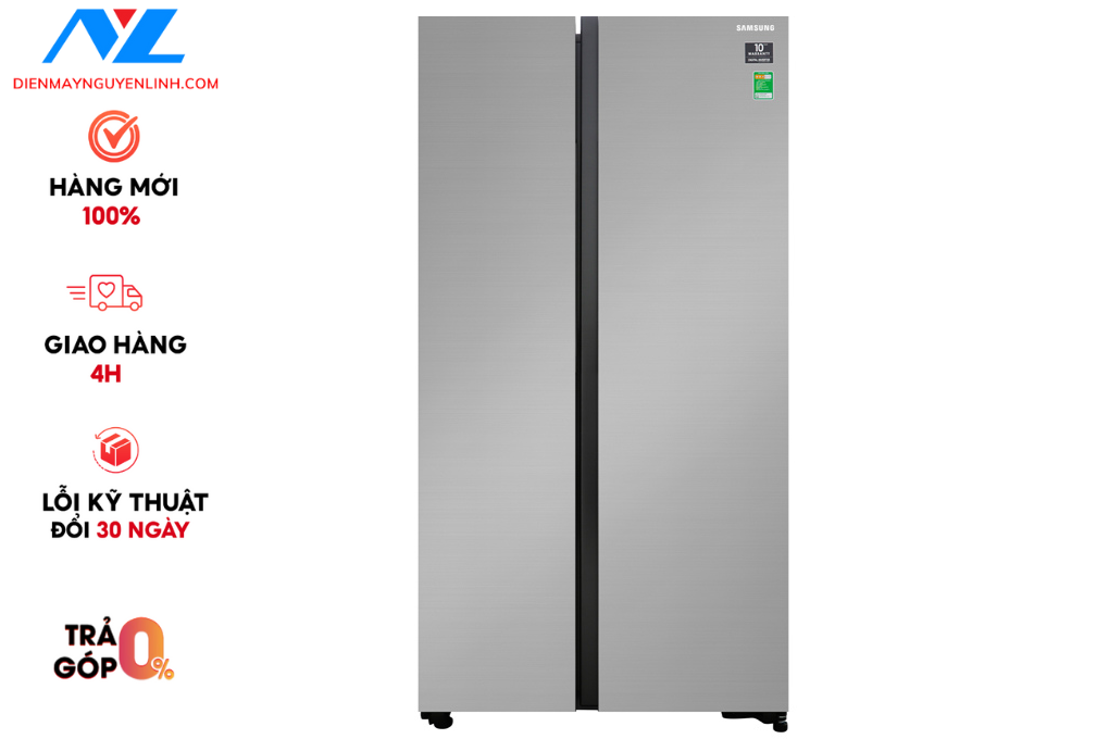 Tủ lạnh Samsung Inverter 647 lít RS62R5001M9/SV  ( Màu Bạc  )