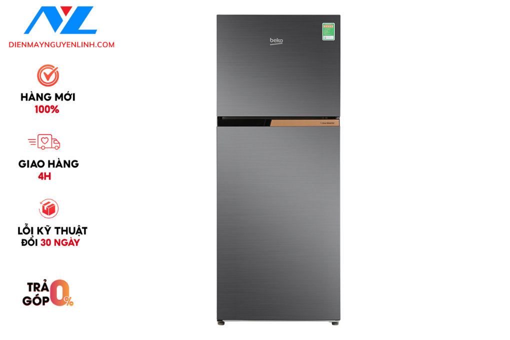 Tủ lạnh Beko Inverter 189 lít RDNT201I50VK - HÀNG CHÍNH HÃNG