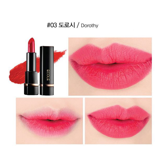 Son thỏi Ecole Shine Black Lipstick 03 Dorothy