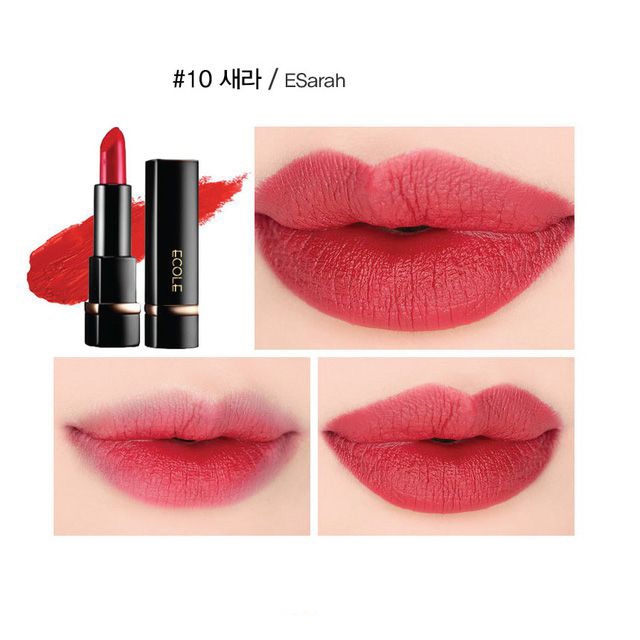 Son thỏi Ecole Shine Black Lipstick 10 ESarah