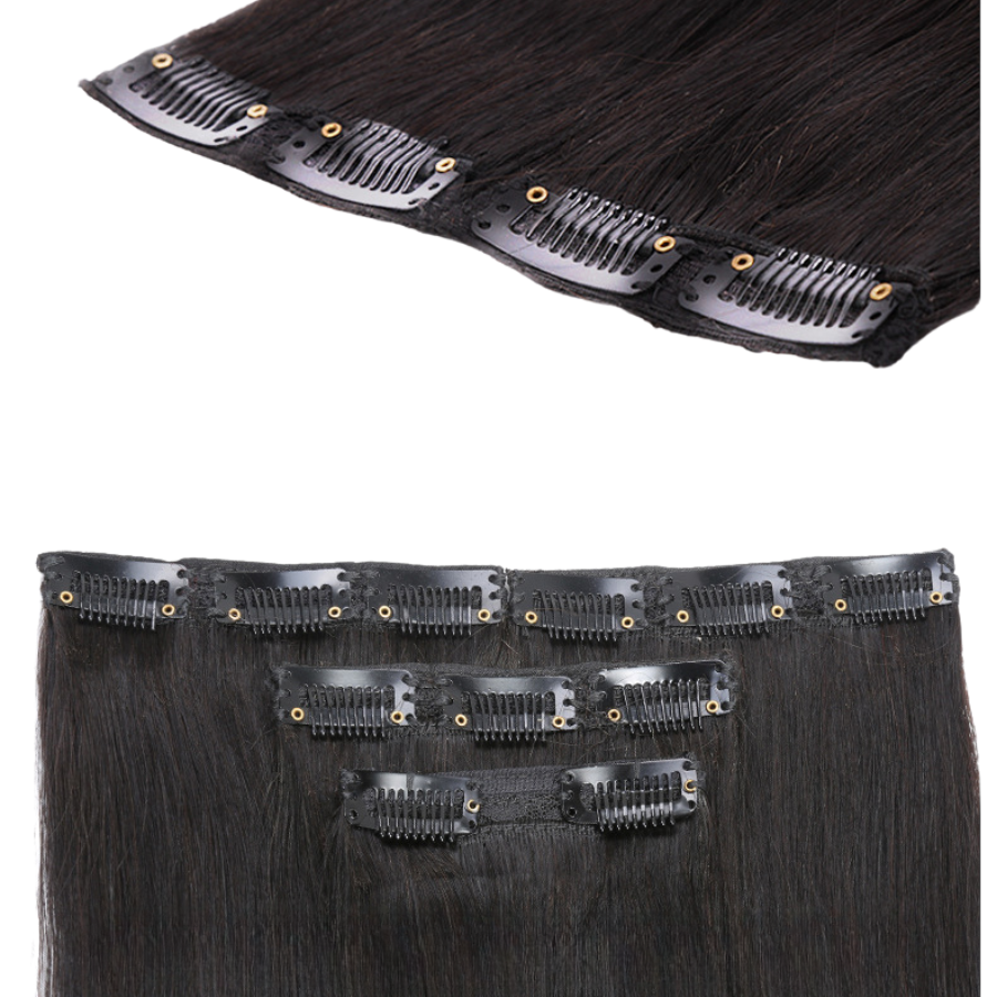 Tóc Giả Kẹp Phím Cao Cấp - Bộ Phím 2 Kẹp Tóc Thật 100%