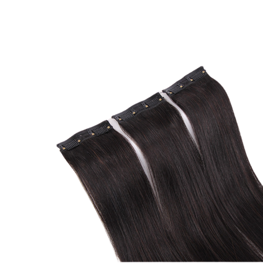 Tóc Giả Kẹp Phím Cao Cấp - Bộ Phím 2 Kẹp Tóc Thật 100%