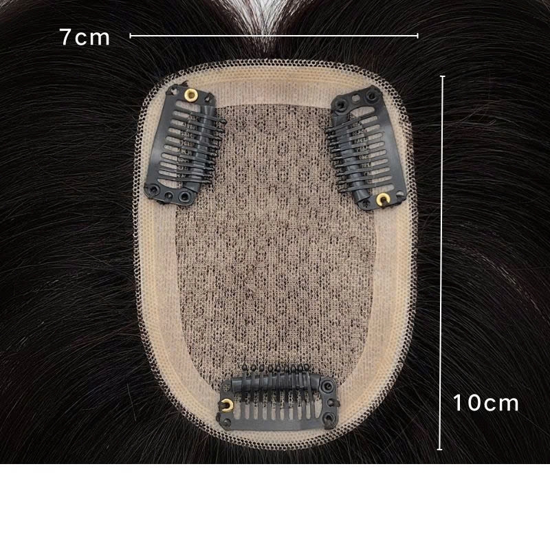 Tóc Giả Che Hói Đỉnh Đầu Nữ - Hai Mái Siêu Da 3D Dài 35cm Uốn Xoăn | Wina