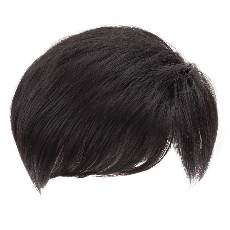 Tóc Giả Nam Che Hói - Kiểu Basic Mái Xéo Bằng Tóc Thật | Wina