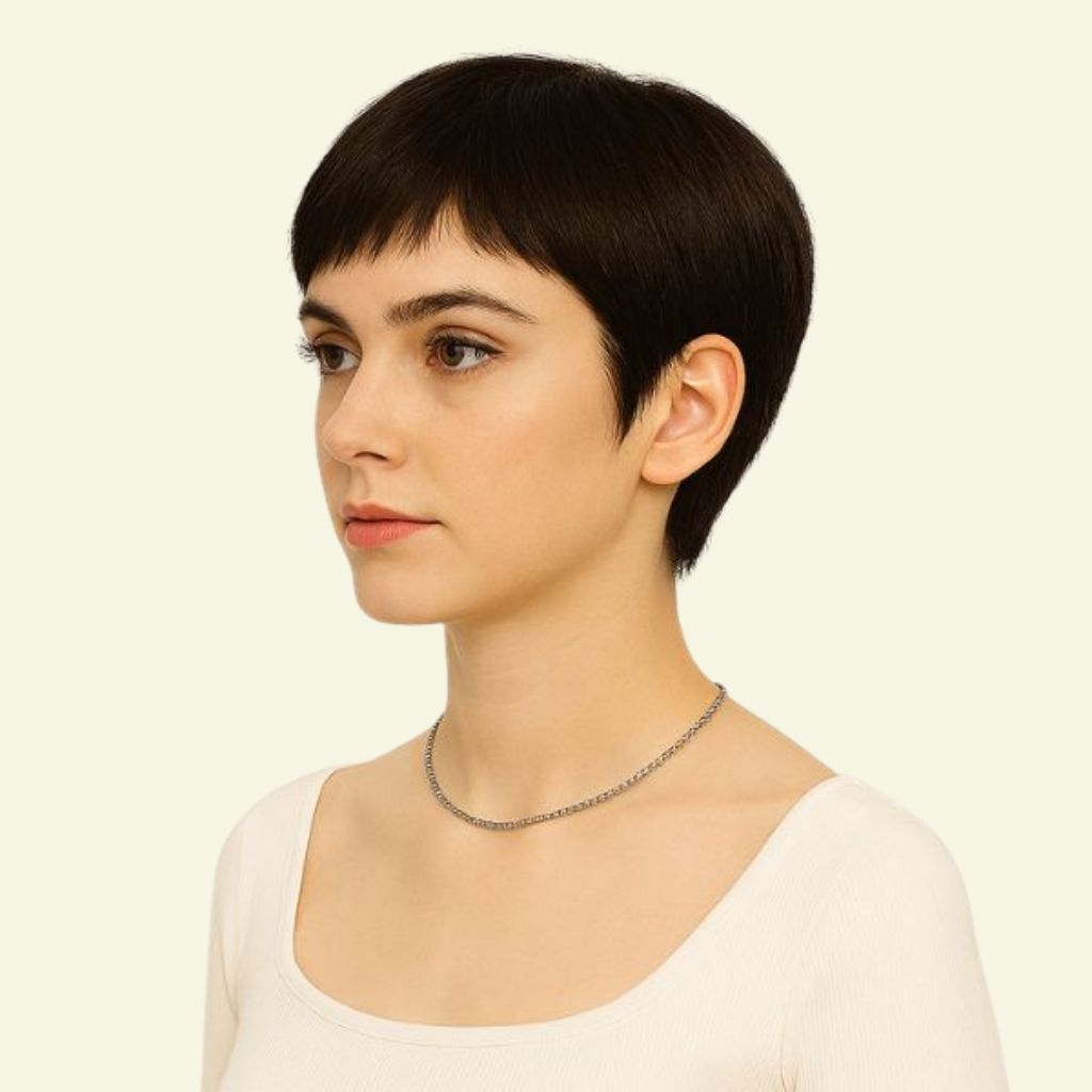 Tóc Giả Che Hói Đỉnh Đầu Nữ - Kiểu Tém Ngắn Siêu Da 3D | Wina