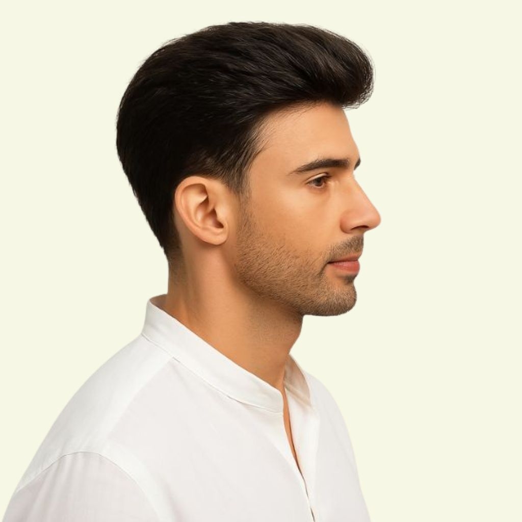 Tóc Giả Nam Che Hói - Kiểu Undercut Vuốt Ngược Bằng Tóc Thật | Wina