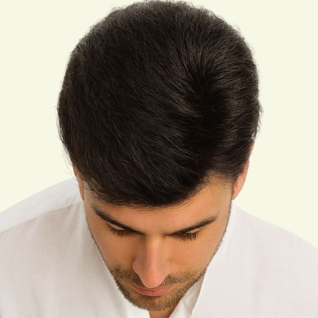 Tóc Giả Nam Che Hói - Kiểu Undercut Vuốt Ngược Bằng Tóc Thật | Wina