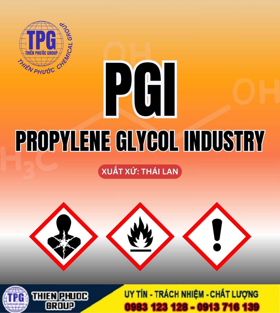 Propylene Glycol Công nghiệp PGI và Propylene Glycol Thực phẩm PGU