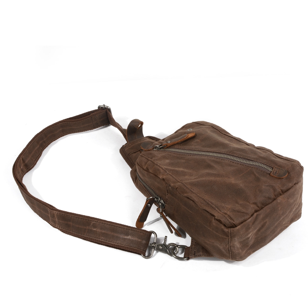 Túi đeo chéo vải bố chống thấm AT6018  (túi bao tử)