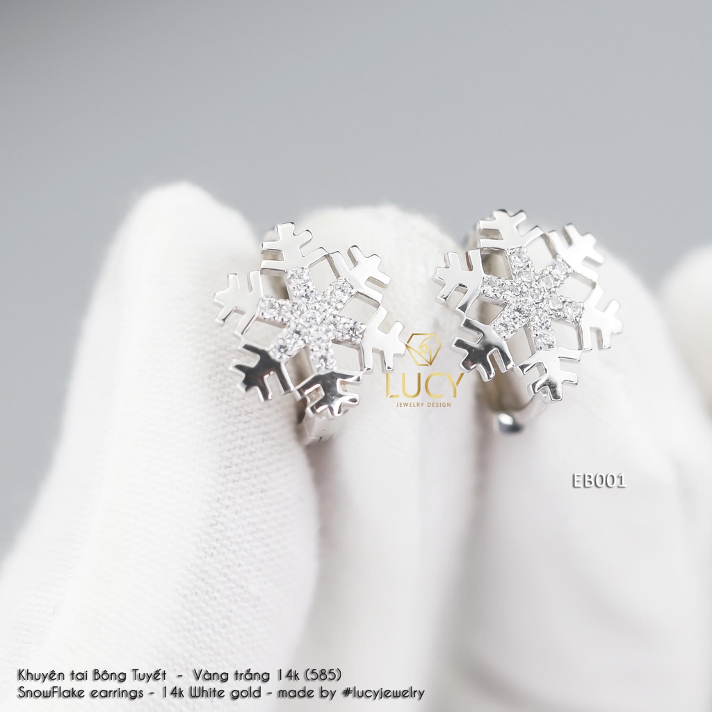 EB001 Khuyên tai vàng thiết kế Lucy Jewelry