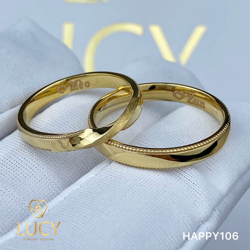 HAPPY106 Nhẫn cưới thiết kế, nhẫn cưới đẹp - Lucy Jewelry